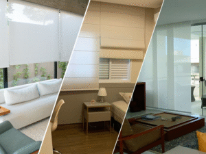Entre as opções mais utilizadas em projetos residenciais e corporativos estão três modelos com características bem distintas: rolô, romana e painel. Cada uma atende a uma demanda específica de estética e funcionalidade.